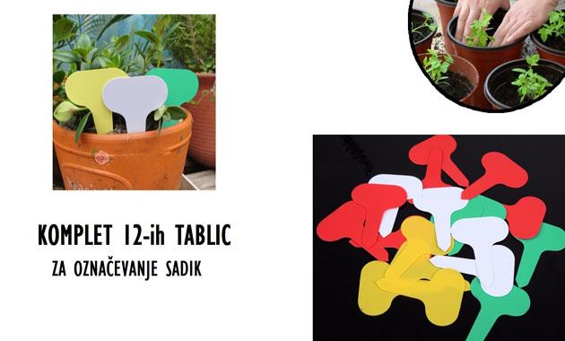 komplet 12 tablic za označevanje sadik.